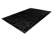 Teppich >Bijou< in Schwarz / Silber, 100% Polyester - 150x80cm (LxB)