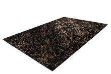 Teppich >Bijou< in Schwarz / Gold, 100% Polyester - 150x80cm (LxB)