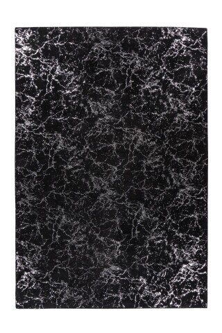Teppich >Bijou< in Schwarz / Silber, 100% Polyester - 170x120cm (LxB)