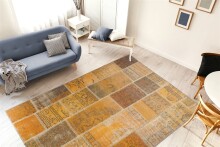 Teppich >Faye< in Gold, 100% Polyester - 180x110cm (LxB)