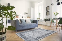 Teppich >Galaxy< in Grau / Blau, 100% Polyester - 240x170cm (LxB)