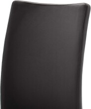 Esszimmerstuhl >Muvo II< (2er Set) in Schwarz aus Echtleder - 43x103x52 (BxHxT)