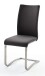 Esszimmerstuhl >Muvo II< (2er Set) in Schwarz aus Echtleder - 43x103x52 (BxHxT)