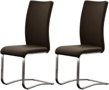 Esszimmerstuhl >Muvo II< (2er Set) in Braun aus...