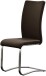 Esszimmerstuhl >Muvo II< (2er Set) in Braun aus Echtleder - 43x103x52cm (BxHxT)