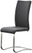 Esszimmerstuhl >Muvo II< (2er Set) in grau aus Echtleder - 43x103x52cm (BxHxT)