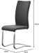 Esszimmerstuhl >Muvo II< (2er Set) in grau aus Echtleder - 43x103x52cm (BxHxT)
