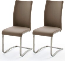 Esszimmerstuhl >Muvo II< (2er Set) in Cappuccino -...