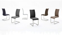 Esszimmerstuhl >Muvo II< (2er Set) in Cappuccino - 43x103x52 (BxHxT)