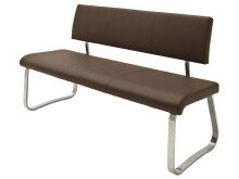 Sitzbank >Muvo I< in Braun aus Metall - 155x86x59cm (BxHxT)