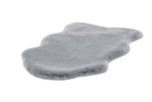Teppich >Rabbit Sheepskin< in Grau / Blau, 100% Polyester - 90x60cm (LxB)
