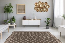 Teppich >Splash< in Braun / Creme, 100% Polypropylen - 150x80cm (LxB)