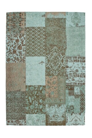 Teppich >Symphony< in Türkis, 100% Baumwolle - 150x80cm (LxB)