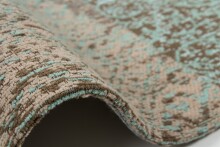 Teppich >Symphony< in Türkis, 100% Baumwolle - 150x80cm (LxB)