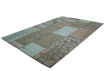 Teppich >Symphony< in Türkis, 100% Baumwolle - 150x80cm (LxB)