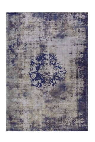Teppich >Vintage< in Blau, 100% Modacryl - 200x140cm (LxB)
