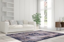 Teppich >Vintage< in Blau, 100% Modacryl - 200x140cm (LxB)