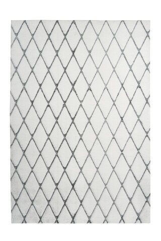 Teppich >Vivica< in Weiß / Anthrazit, 100% Polyester - 230x160cm (LxB)