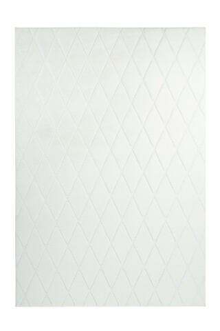 Teppich >Vivica< in Weiß, 100% Polyester - 150x80cm (LxB)
