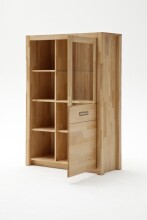 Wohnwand >Fenja< (3-teilig) in Kernbuche massiv - 243x175x46 (BxHxT)