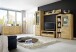 Wohnwand >Fenja< (3-teilig) in Kernbuche massiv - 243x175x46 (BxHxT)