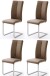 Esszimmerstuhl >Miafle III< (4er Set) in Cappuccino - 42x104x61 (BxHxT)