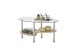 Couchtisch >PANTY< Sicherheitsglas, Ablage Artisan oder Sonoma Eiche - 42x90x55 (BxHxT)