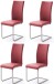 Esszimmerstuhl >Miafle II< (4er Set) in Bordeaux aus Metall - 42x102x58 (BxHxT)