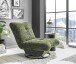 Drehsessel >MARANELLO< weicher Bezugsstoff winter moss - 96x75x93 (BxHxT)