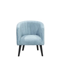 Loungesessel >PAUL< Nosag-Federung, Massivholzfüße, Bezug denim blue - 61x82x58 (BxHxT)