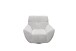 Drehsessel >NILS< montiert, Metallgestell, weicher Bezug silver - 110x90x94 (BxHxT)