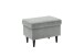 Fußhocker >OSKAR< in grey, Stoffbezug, weich, 100% Polyester - 63x43x42 (BxHxT)