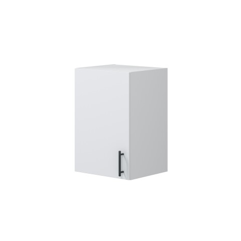 Hängeschrank >KIRA< in Weiß glänzend/Mattweiß - 40x59x34 (BxHxT)