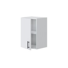 Hängeschrank >KIRA< in Weiß glänzend/Mattweiß - 40x59x34 (BxHxT)