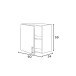 Hängeschrank >KIRA< in Weiß glänzend/Mattweiß - 60x59x34 (BxHxT)