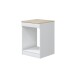 Herdumbauschrank >KIRA< in Weiß glänzend/Mattweiß - 60x90x60 (BxHxT)