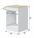 Herdumbauschrank >KIRA< in Weiß glänzend/Mattweiß - 60x90x60 (BxHxT)
