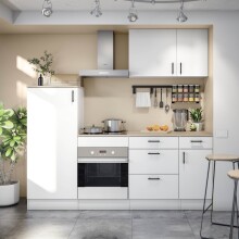 Unterschrank >KIRA< in Weiß glänzend/Mattweiß - 60x90x60 (BxHxT)