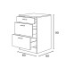 Unterschrank >KIRA< in Weiß glänzend/Mattweiß - 60x90x60 (BxHxT)