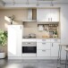 Spülenunterschrank >KIRA< in Weiß glänzend/Mattweiß - 80x90x60 (BxHxT)