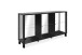 Sideboard >Albi< Vitrinen-Sideboard in Schwarz / Glas / Spiegel - 160x85x37,5cm (BxHxT)