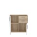 Kommode >IKOLI< 2 Türen, 2 Schübe, Sonoma Eiche Dekor / Weiss - 79,9x81,7x31,4cm BxHxT