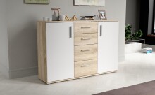 Sideboard >IKOLI< 2 Türen, 4 Schübe,...