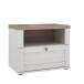 Nachtkonsole >ILOPPA< 1 Fach, 1 Schub, Schnee Eiche / Nelson Eiche - 55,4x45x34,4cm (BxHxT)