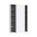 Mehrzweckschrank >OZZULA< 6 Böden, 2 Türen, in Weiss - 120,1x190,5x41,6cm (BxHxT)