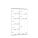 Mehrzweckschrank >OZZULA< 6 Böden, 2 Türen, in Weiss - 120,1x190,5x41,6cm (BxHxT)