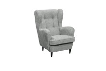 Ohrensessel >OSKAR< (Sessel und Hocker) in grey -...