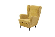 Ohrensessel >OSKAR< (Sessel und Hocker) in mustard - 78x102x98 (BxHxT)