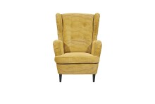 Ohrensessel >OSKAR< (Sessel und Hocker) in mustard - 78x102x98 (BxHxT)