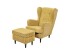 Ohrensessel >OSKAR< (Sessel und Hocker) in mustard - 78x102x98 (BxHxT)